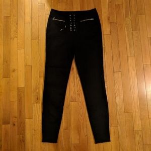 Wild fable black high waist front lace pants